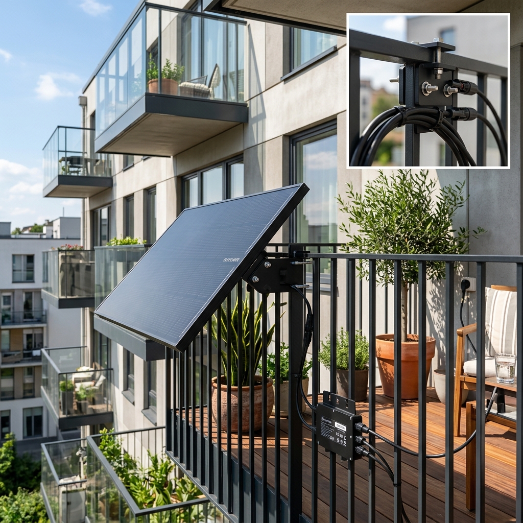 Balcony solar installation in Richmond, VA